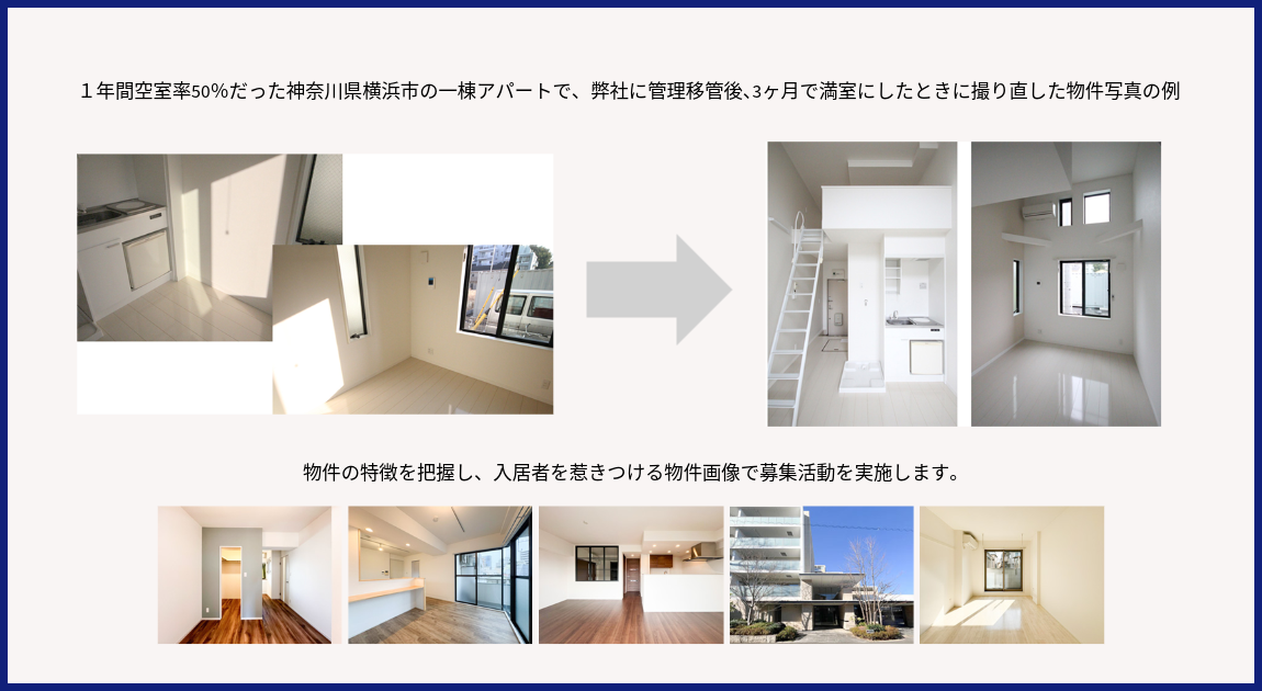 撮り直した室内画像|空室になった。新たに入居者募集をするときに、相場より高い賃料で早く決めるためのコツ